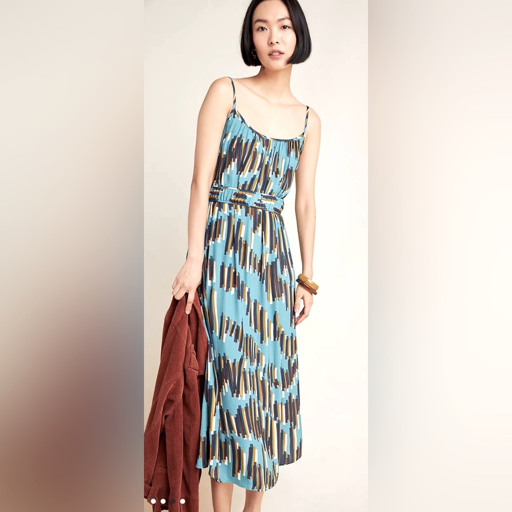 Anthropologie | Corey Lynn Calter Sleeveless  Carreaux Belted Geo Midi Dress TB1